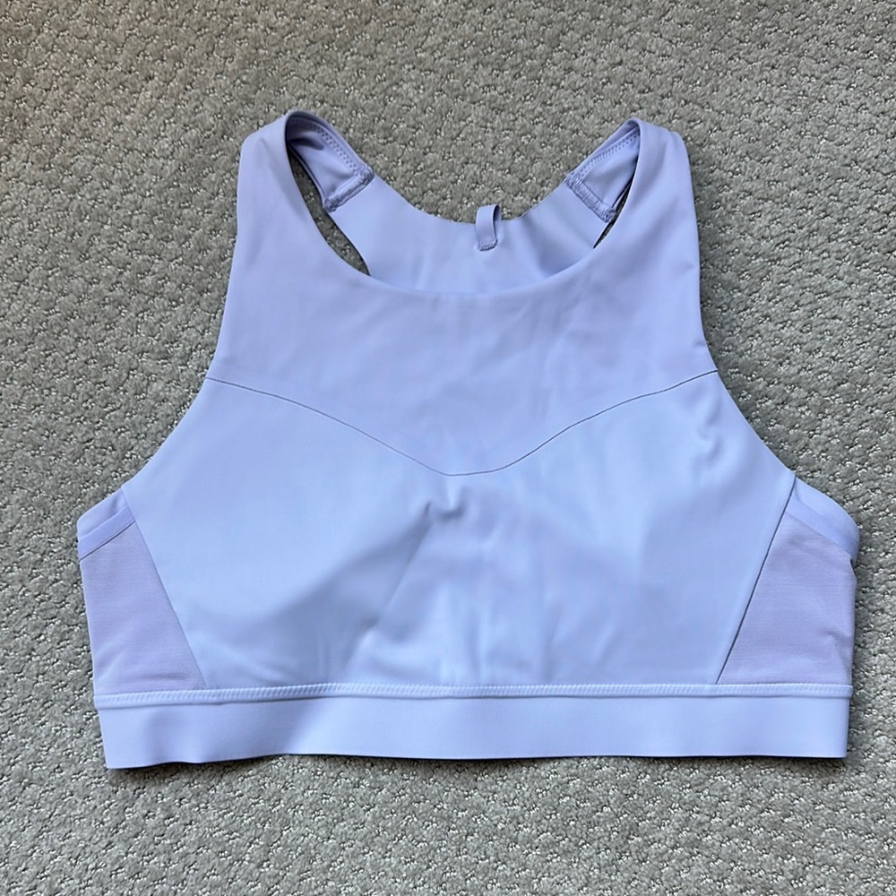 Brooks Purple Sports Bra High Neck Racerback